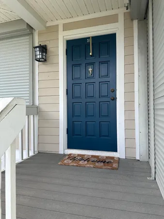 a view of front door of house