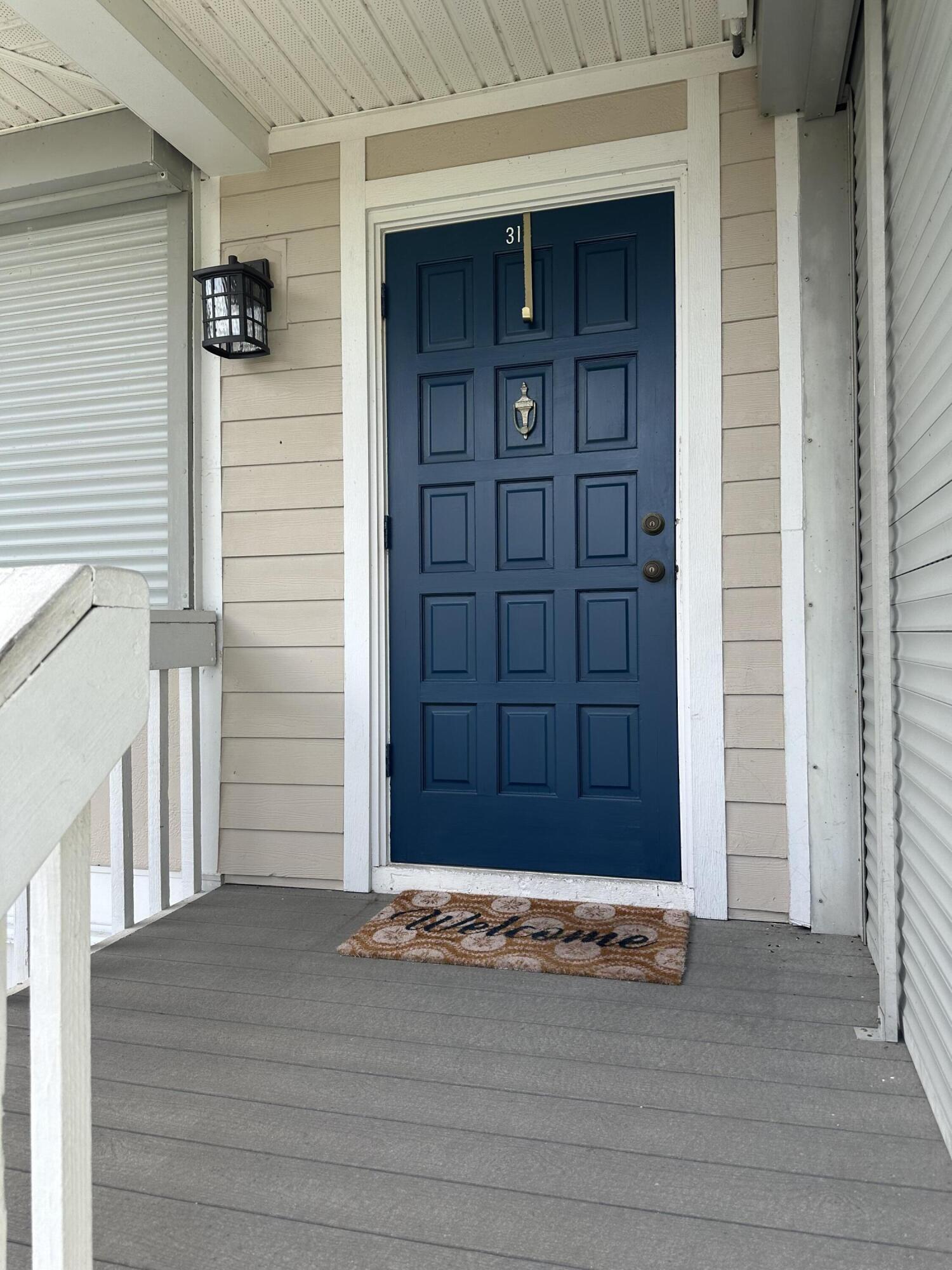 a view of front door of house