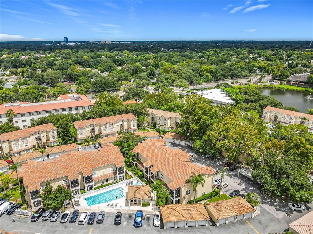 671 Sandy Neck Lane, Unit 102 Altamonte Springs, FL 32714 - Photo 36 of 37 an aerial view of residential houses with outdoor space and river