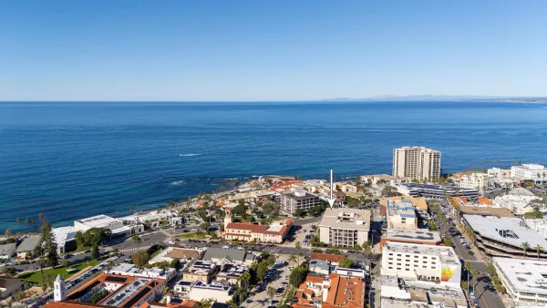a view of city and ocean