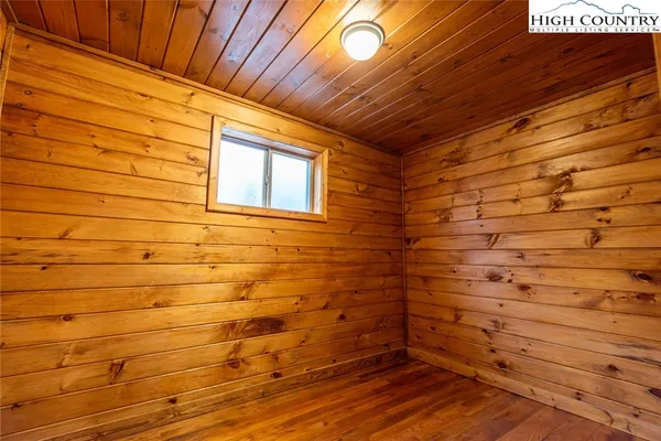 a view of a wooden door