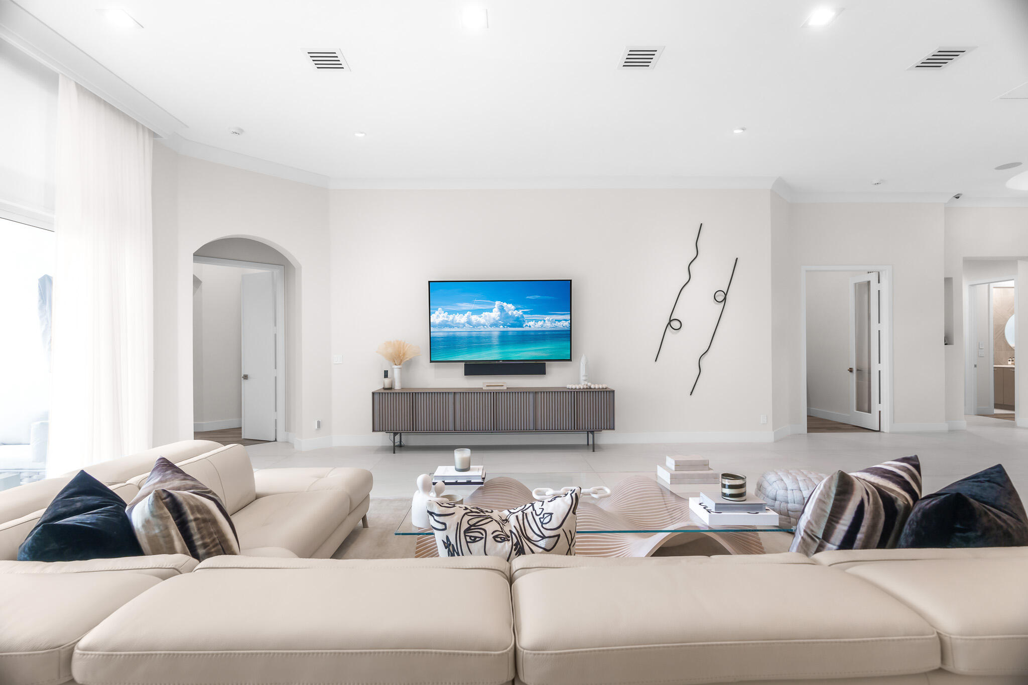 7952 Trieste Place Delray Beach, FL 33446 - Photo 14 of 59 a living room with furniture and a flat screen tv