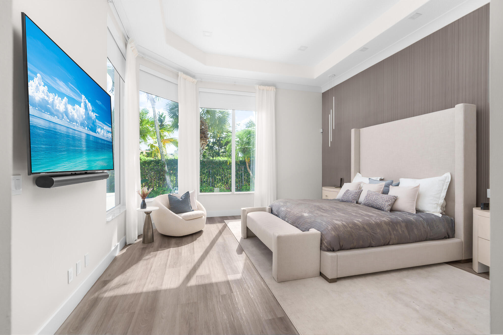 7952 Trieste Place Delray Beach, FL 33446 - Photo 17 of 59 a bedroom with a bed and large window