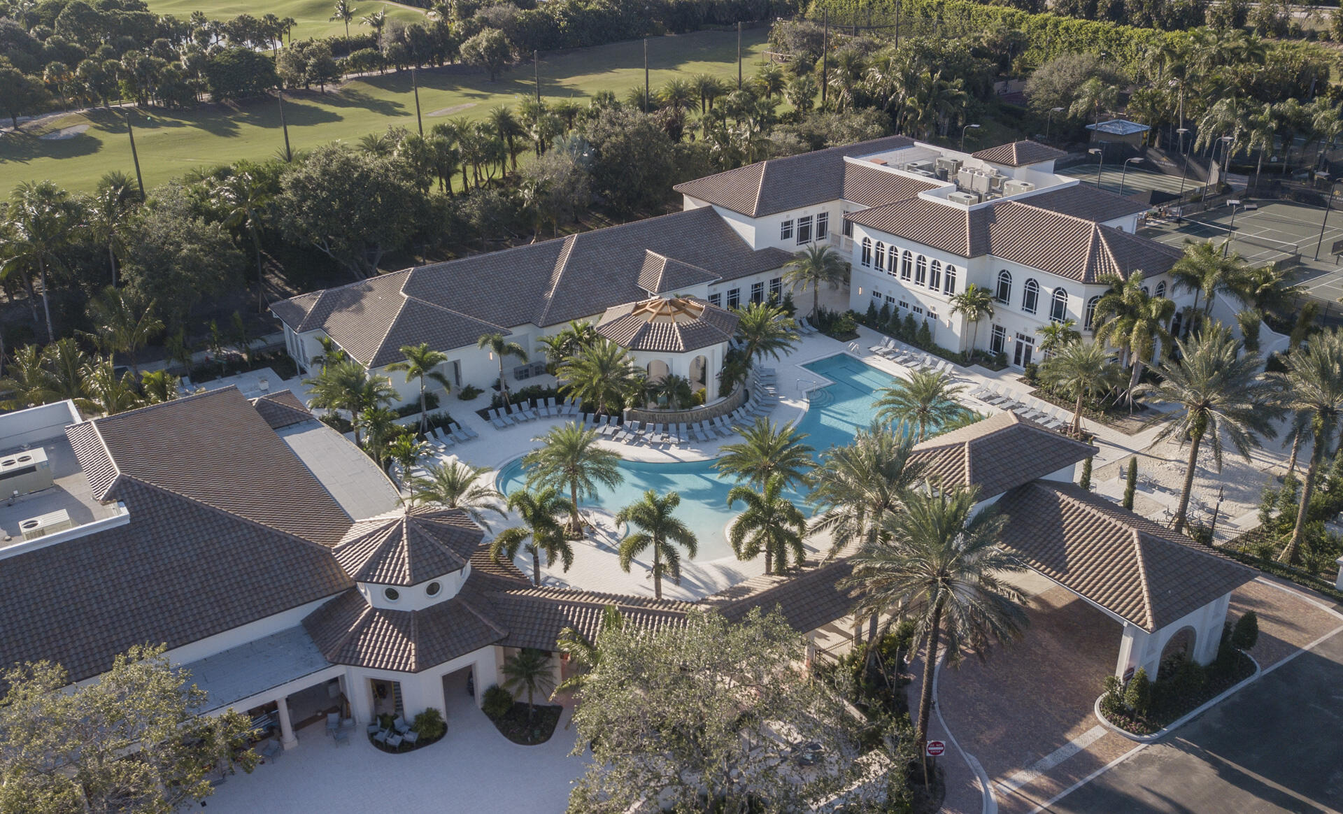 7952 Trieste Place Delray Beach, FL 33446 - Photo 50 of 59 an aerial view of residential house with outdoor space and swimming pool