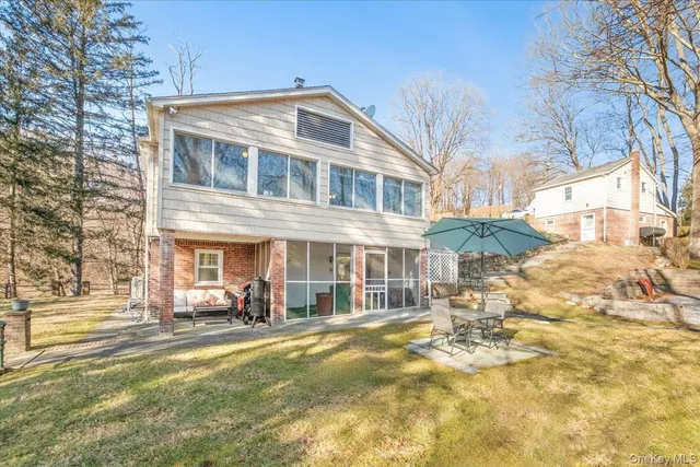 a view of a building with a outdoor space