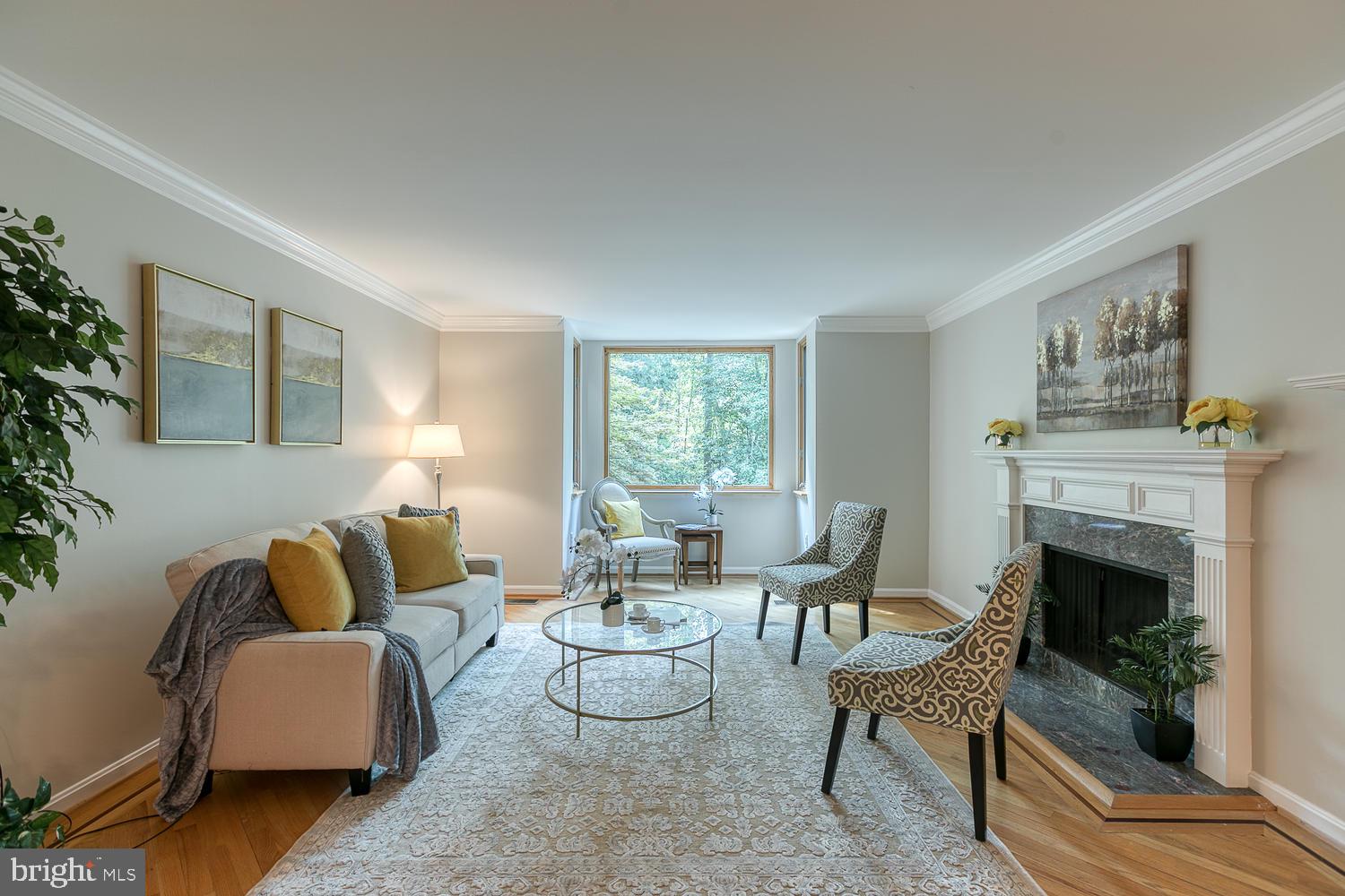 11510 Sunder Court Reston, VA 20190 - Photo 16 of 50 Living room with wood-burning fireplace