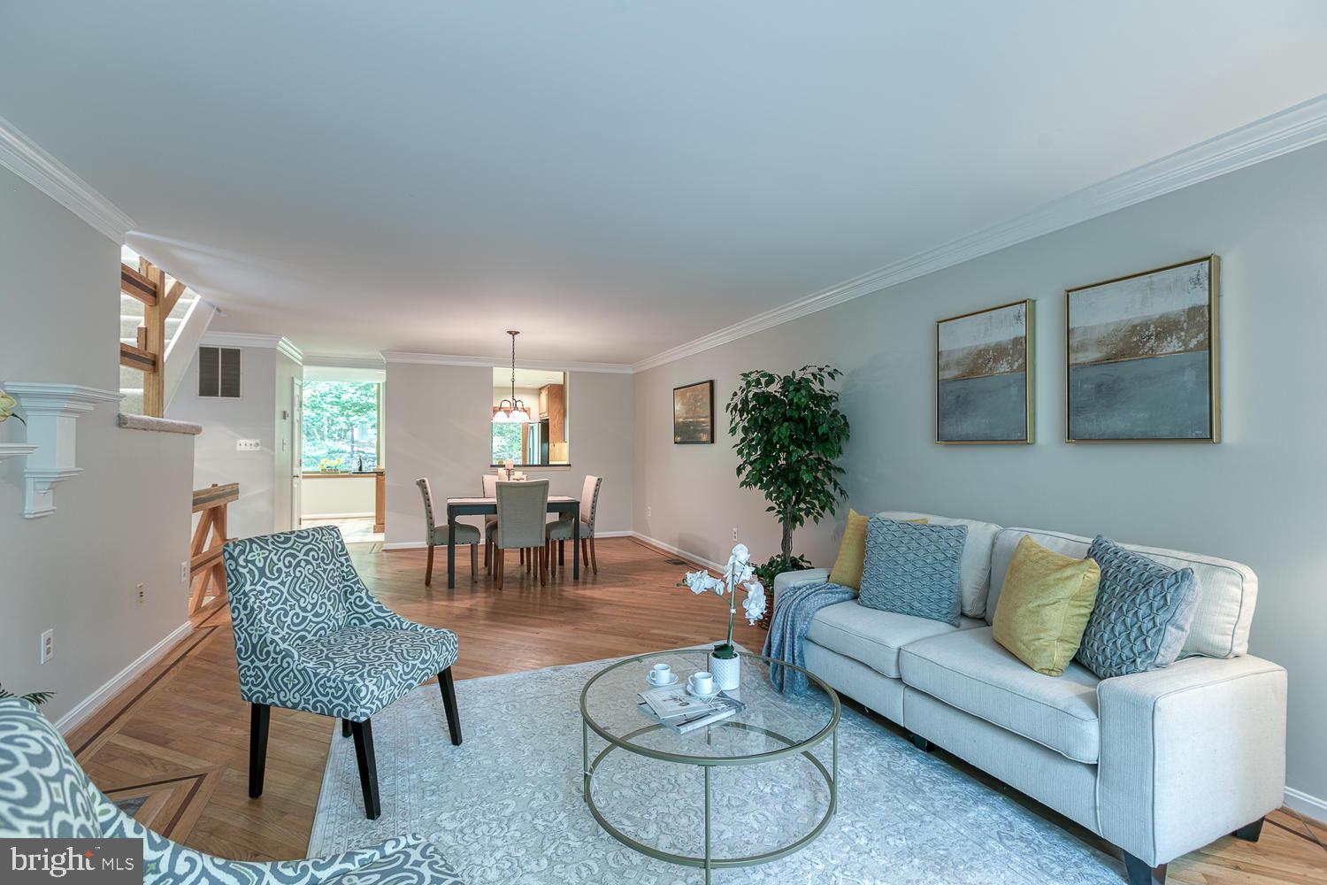 11510 Sunder Court Reston, VA 20190 - Photo 18 of 50 Open living and dining room w hardwood floors
