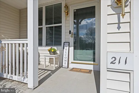 a view of a balcony with door
