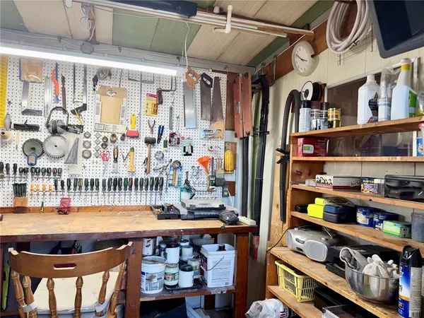 a room with musical instruments