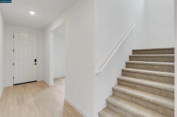 an empty room with an entryway