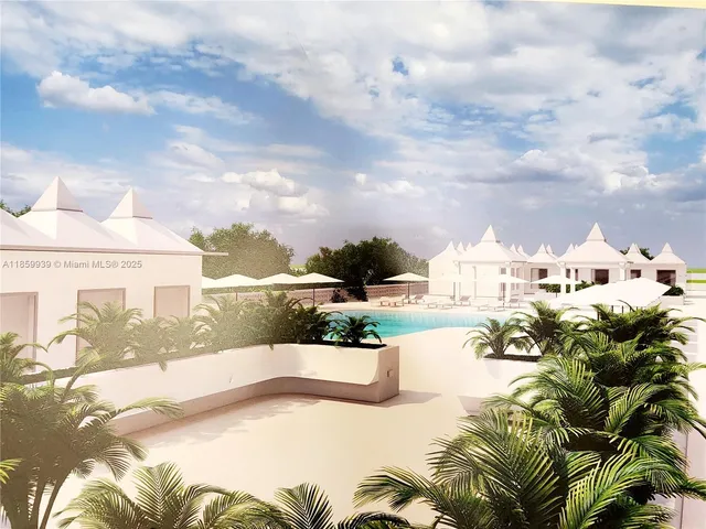 a view of a swimming pool with a terrace