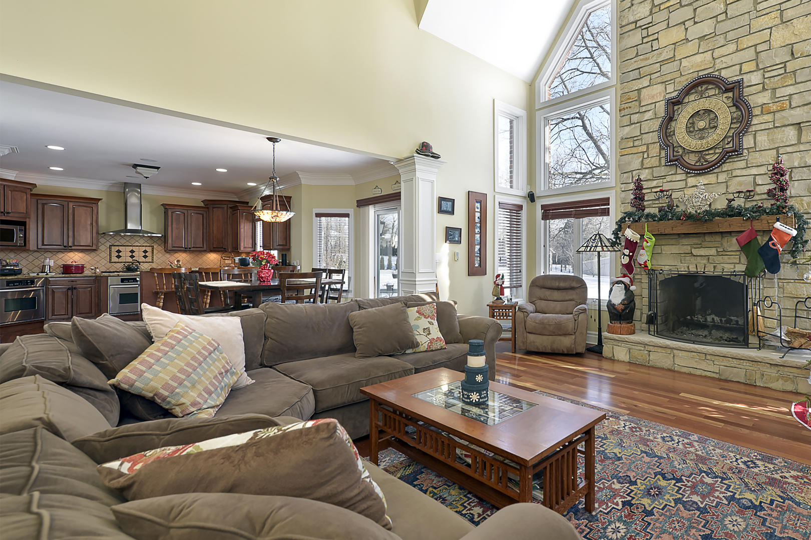 111 Haman Road Inverness, IL 60067 - Photo 4 of 19 a living room with furniture and a fireplace
