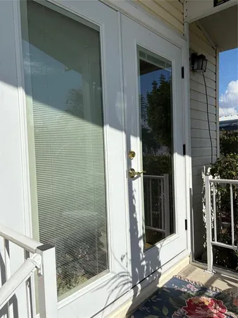 a view of a entryway door of the house