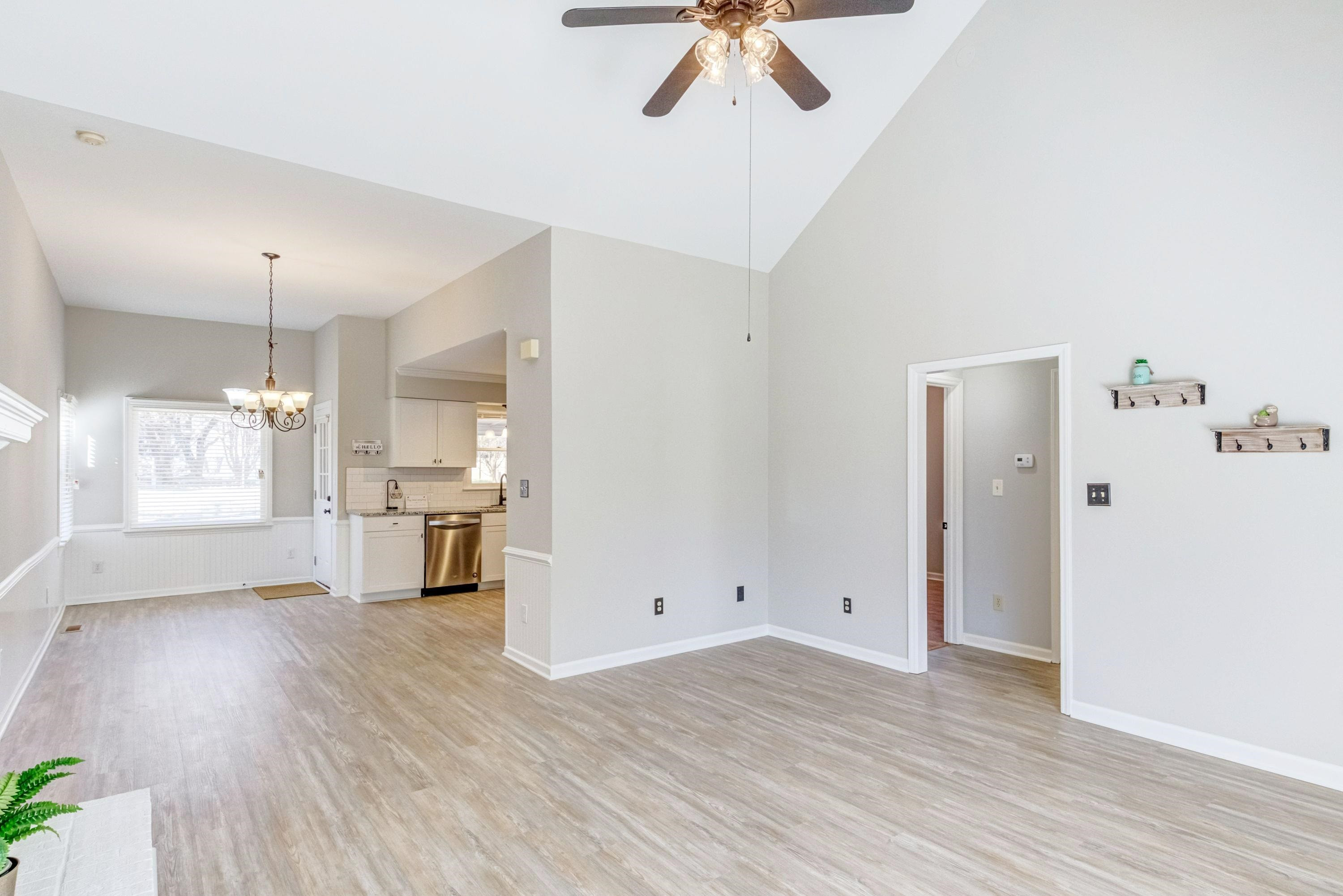 9305 Tallgrass Road Raleigh, NC 27603 - Photo 13 of 49 Split bedroom plan has secondary bedrooms to the right of the family room and the owners suite to the left side! Family Room
