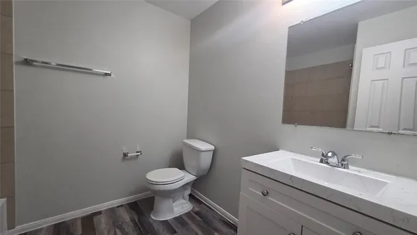 a view of a room with rack on the wall