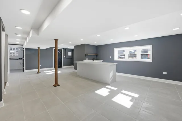 a living room with a window