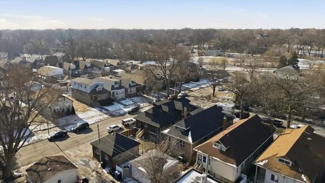 an aerial view of multiple house