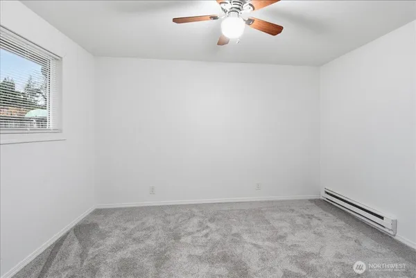 an empty room with a window
