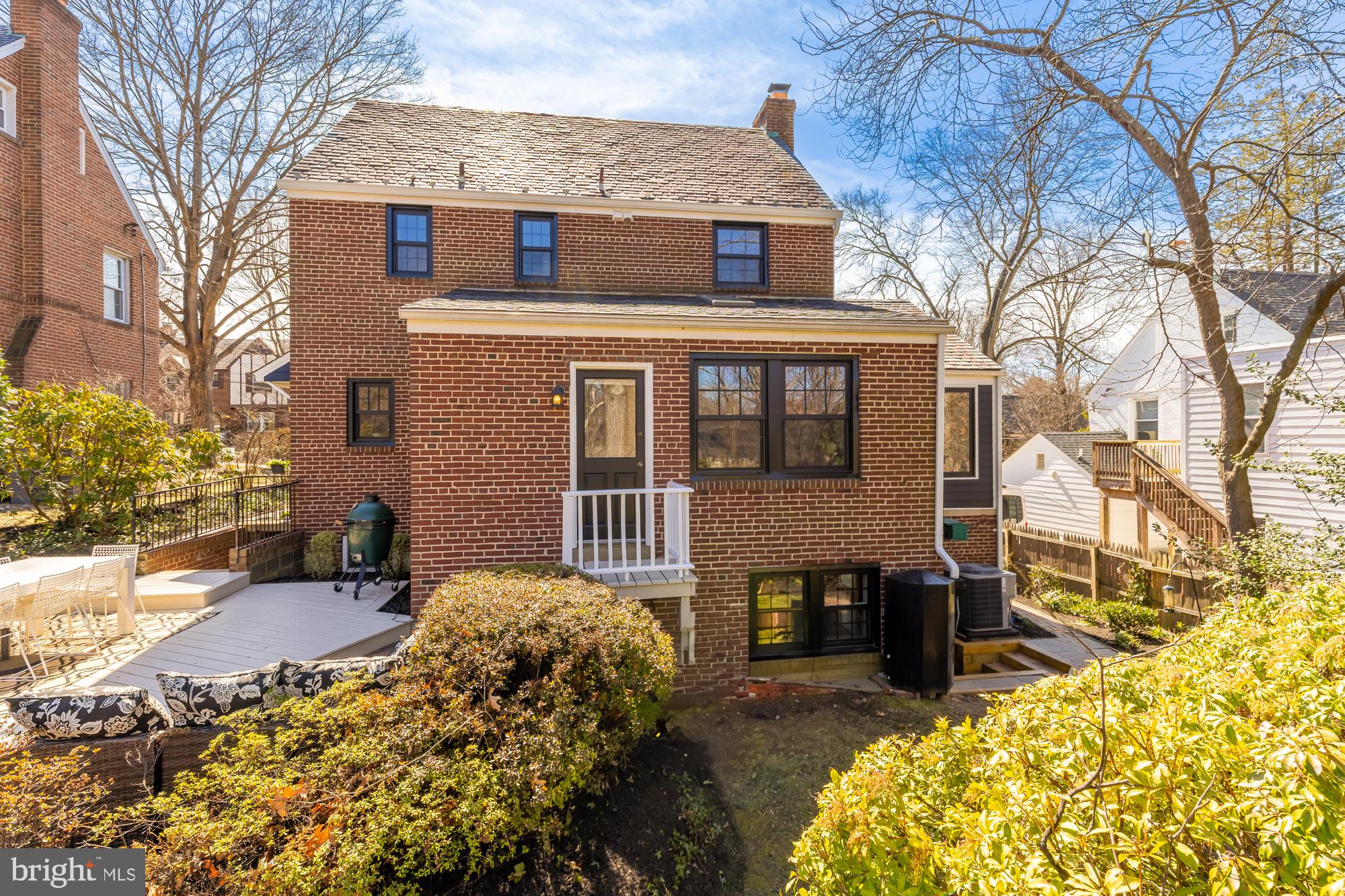 1635 Roxanna Road Northwest Washington, DC 20012 - Photo 41 of 49 Rear facade - 2 year old custom Anderson windows