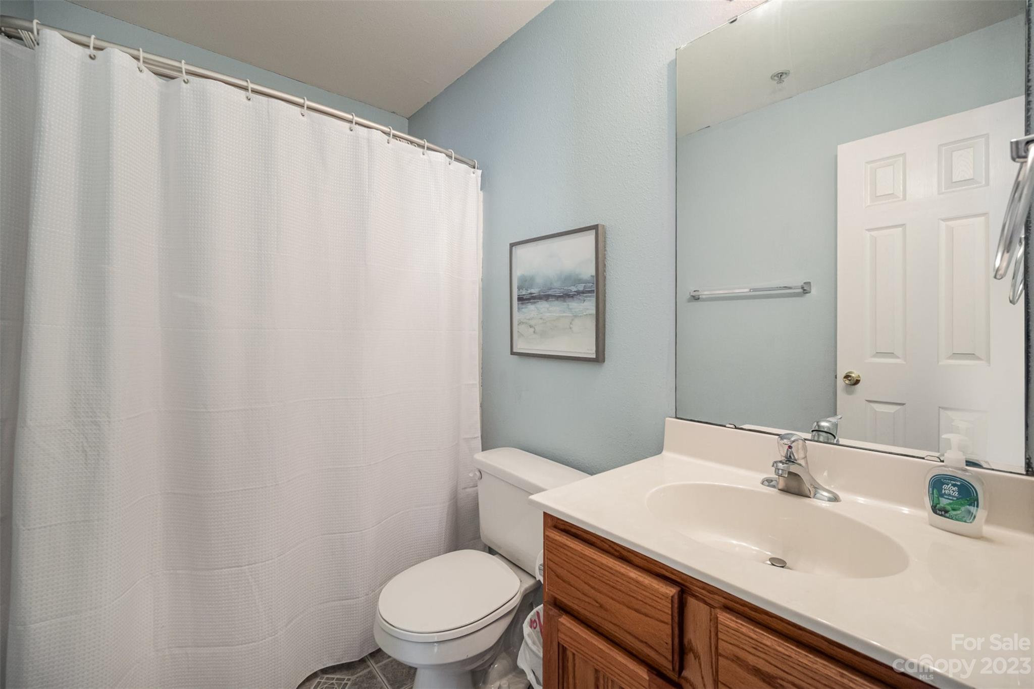 4006 Town Center Road Harrisburg, NC 28075 - Photo 15 of 19 a bathroom with a sink a toilet and a mirror