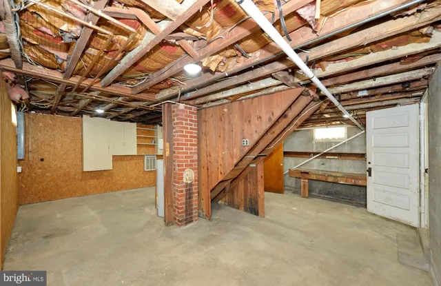 a view of a storage room