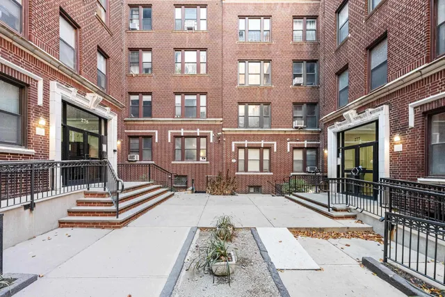 a view of a building with stairs