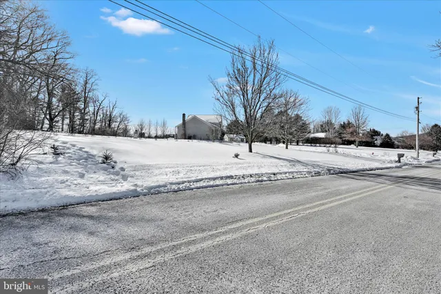 a view of road and snow