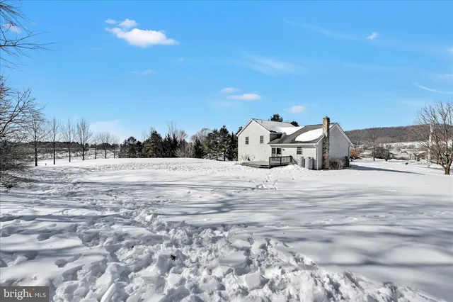 a view of a town with big yard