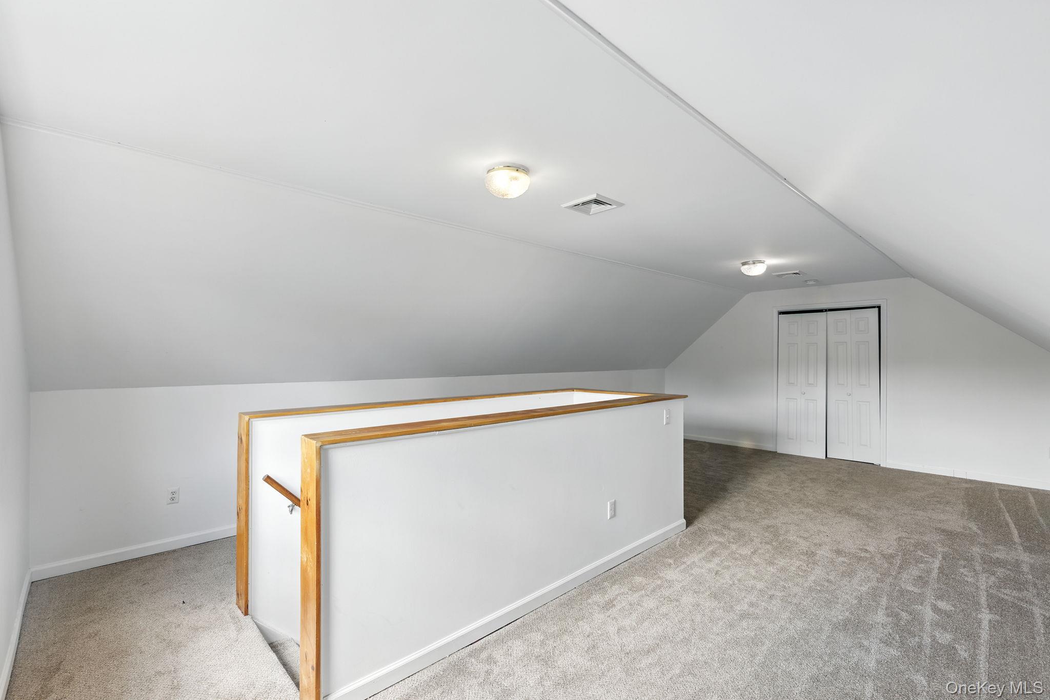 160 Pirog Road Pine Bush, NY 12566 - Photo 17 of 26 Additional living space with lofted ceiling and light carpet