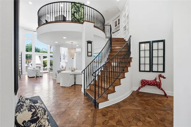 a view of entryway livingroom and hall