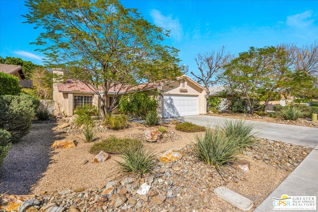 68130 Hermosillo Road Cathedral City, CA 92234 - Photo 49 of 49 a view of a yard with plants and a large tree