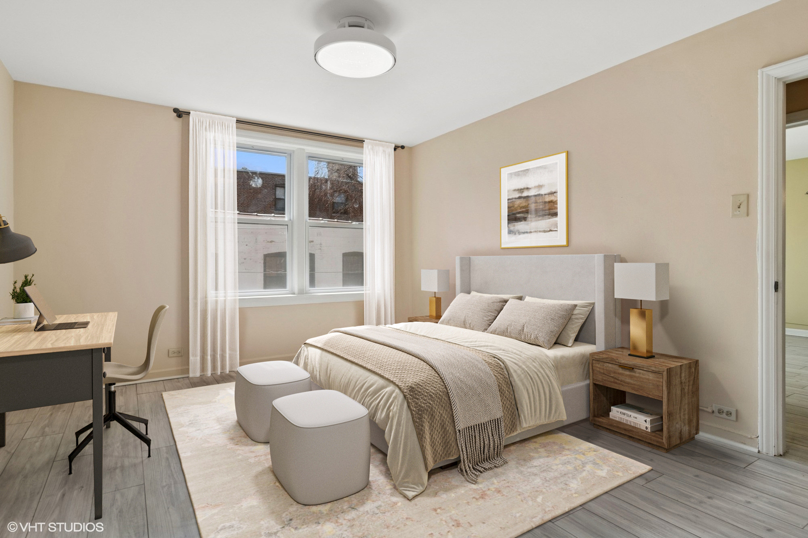 1143 East 50th Street, Unit 2 Chicago, IL 60615 - Photo 21 of 29 a bedroom with a bed and a large window