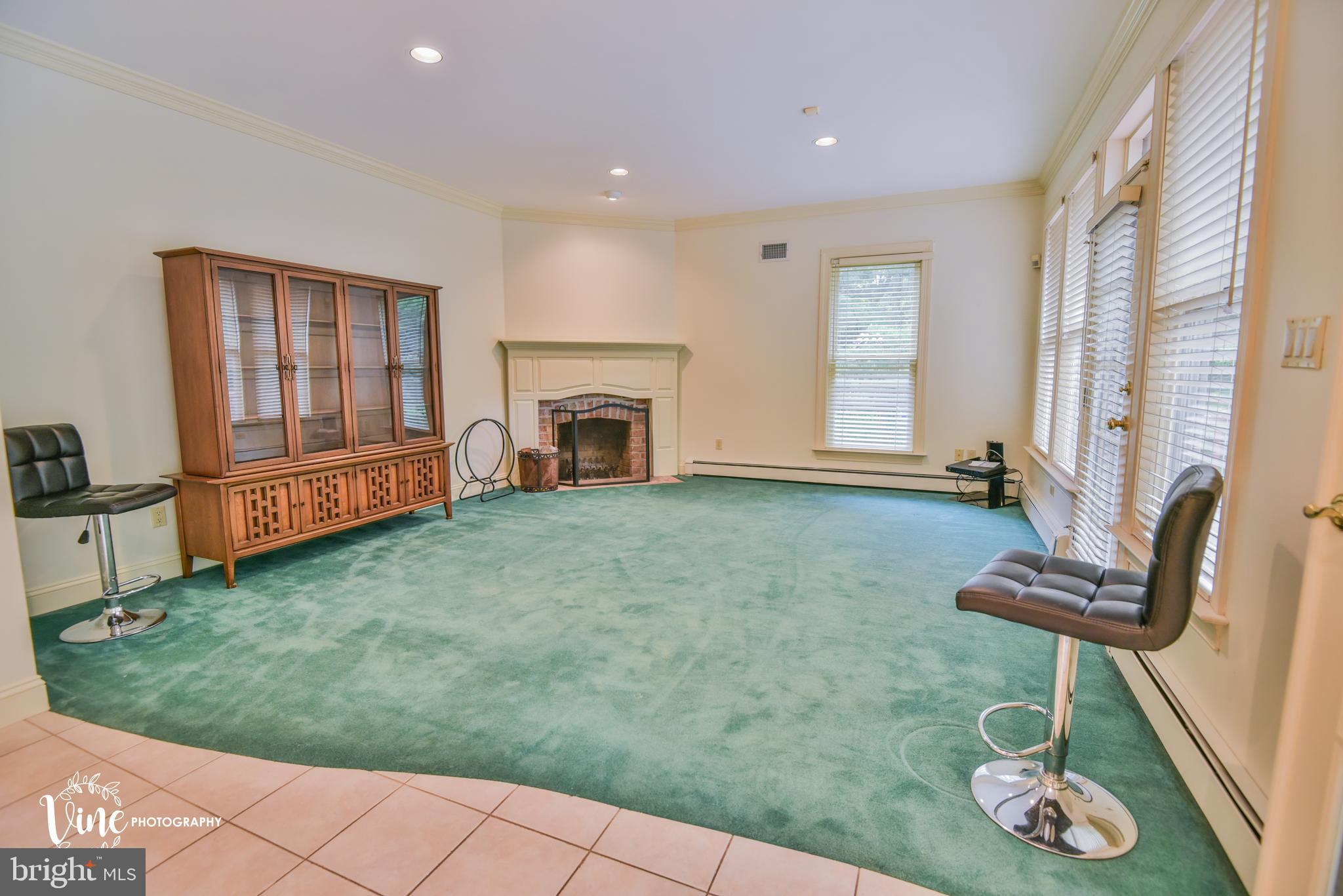 282 Province Line Road Wrightstown, NJ 08562 - Photo 19 of 50 Family Room with Wood Burning Fireplace