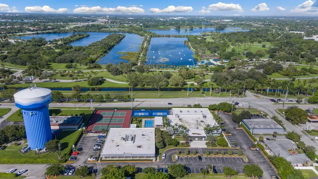 an aerial view of multiple house