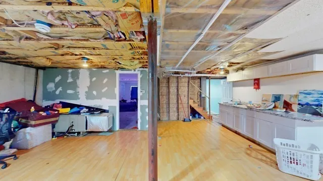 a view of storage and utility room