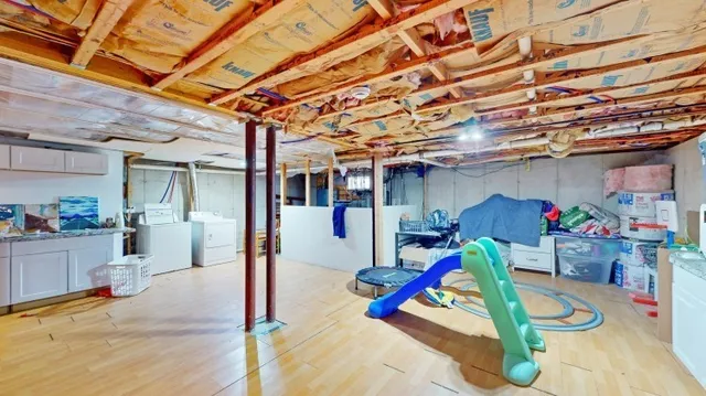 a living room with furniture and a couch