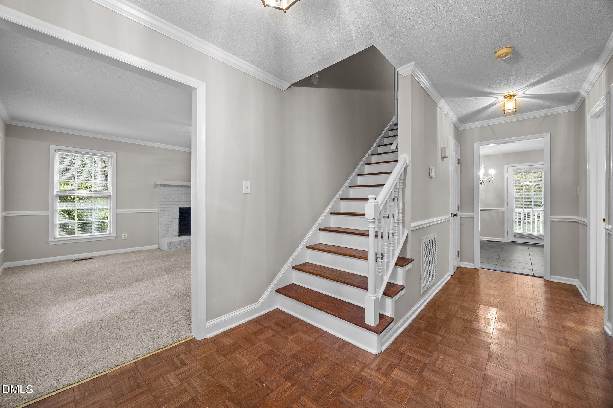 8405 Bells Lake Road Apex, NC 27539 - Photo 5 of 44 a view of entryway and hall with wooden floor