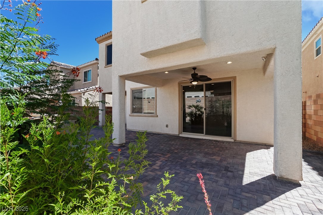 1145 Strada Pecei Henderson, NV 89011 - Photo 44 of 61 View of patio / terrace with a ceiling fan