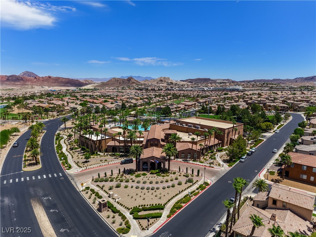 1145 Strada Pecei Henderson, NV 89011 - Photo 55 of 61 Aerial view of residential area featuring a mountain backdrop