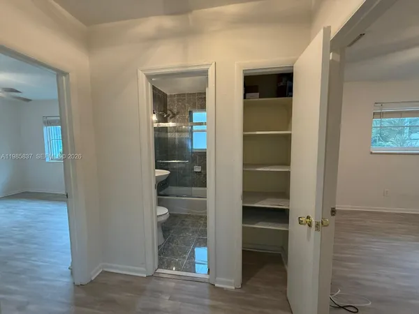 wooden floor in a gallery