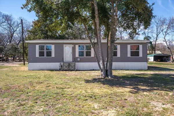 a house that has a tree in front of the house