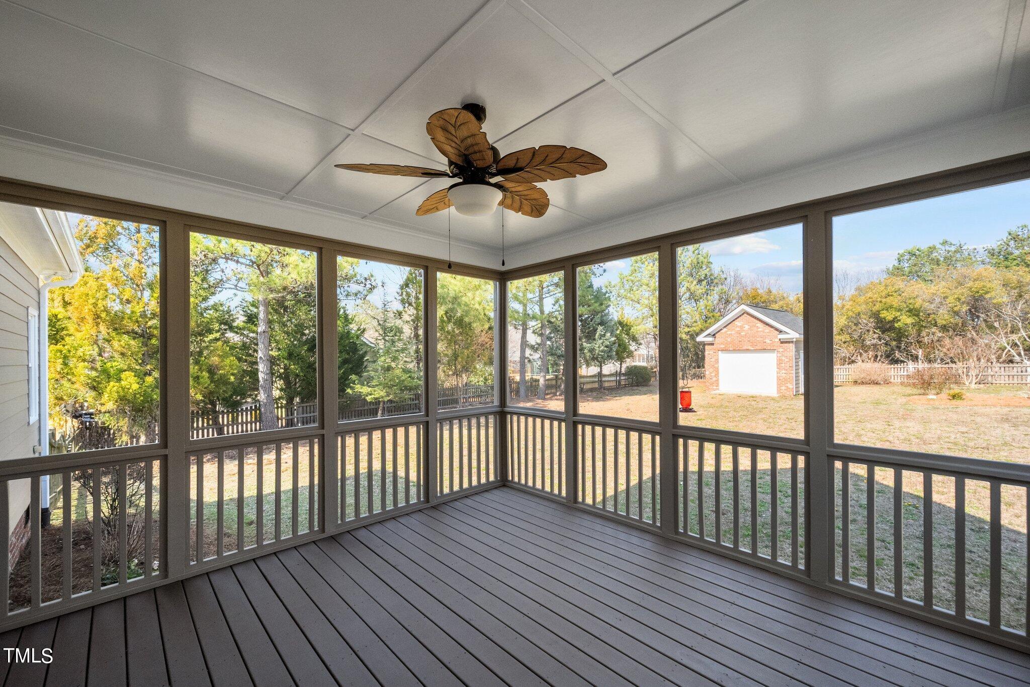 5813 Turner Store Lane Raleigh, NC 27603 - Photo 31 of 35 a view of a balcony with wooden floor