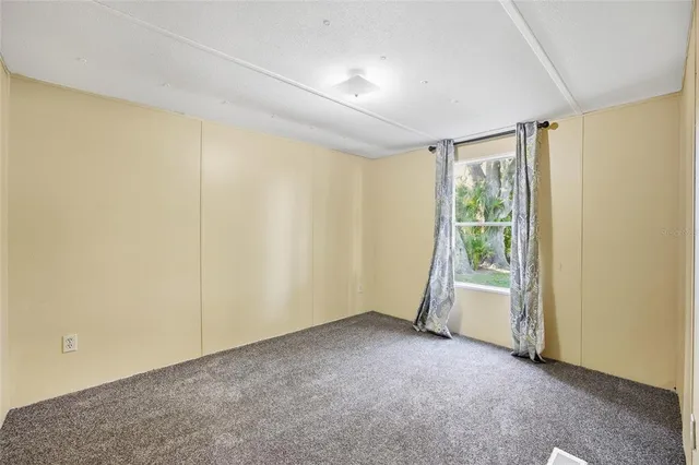 a view of a lake from a yard