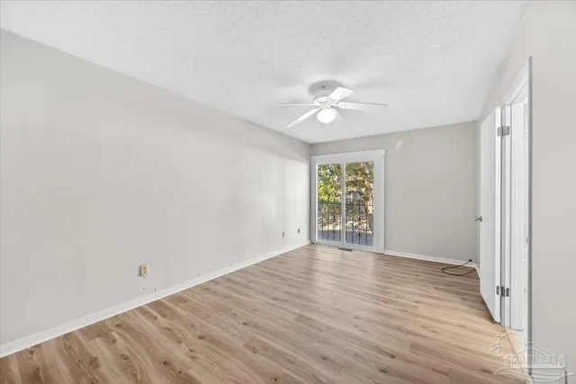 a view of wooden door