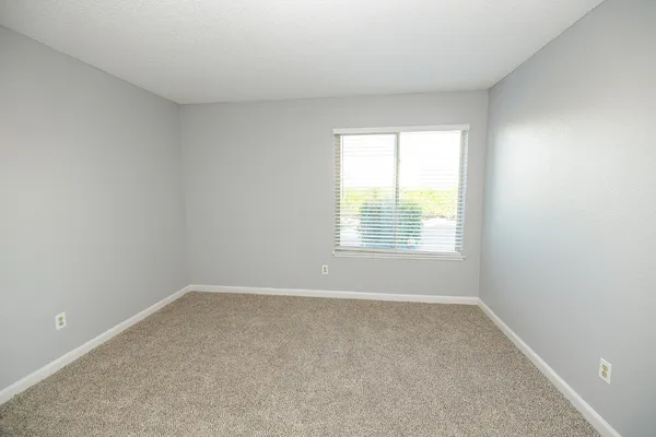 an empty room with a window