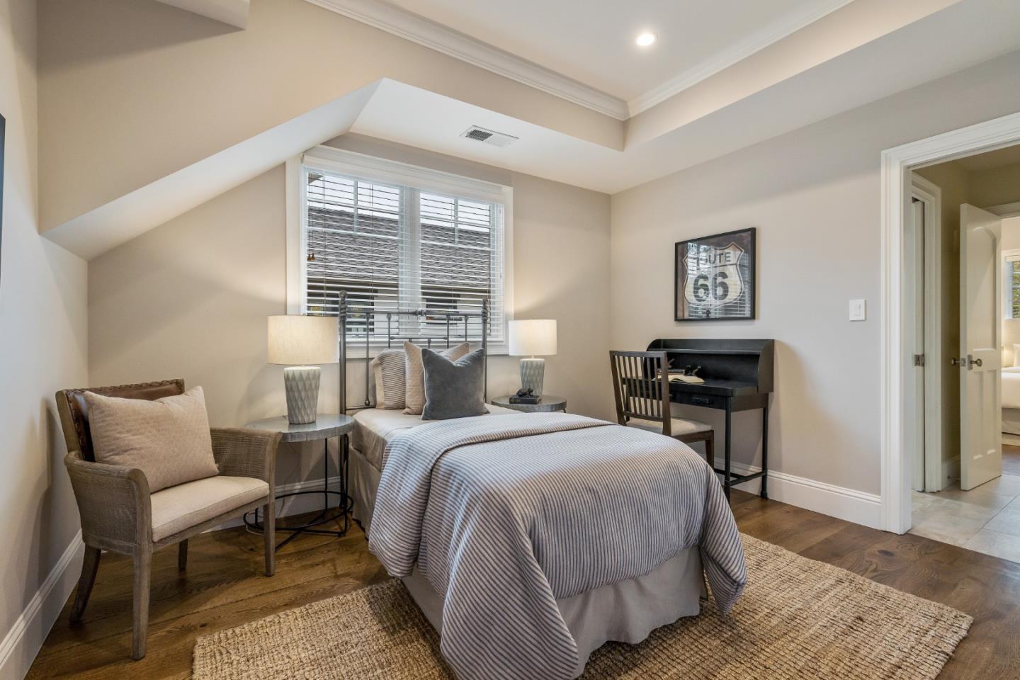 115 Occidental Avenue Burlingame, CA 94010 - Photo 44 of 50 a bedroom with a bed and a couch