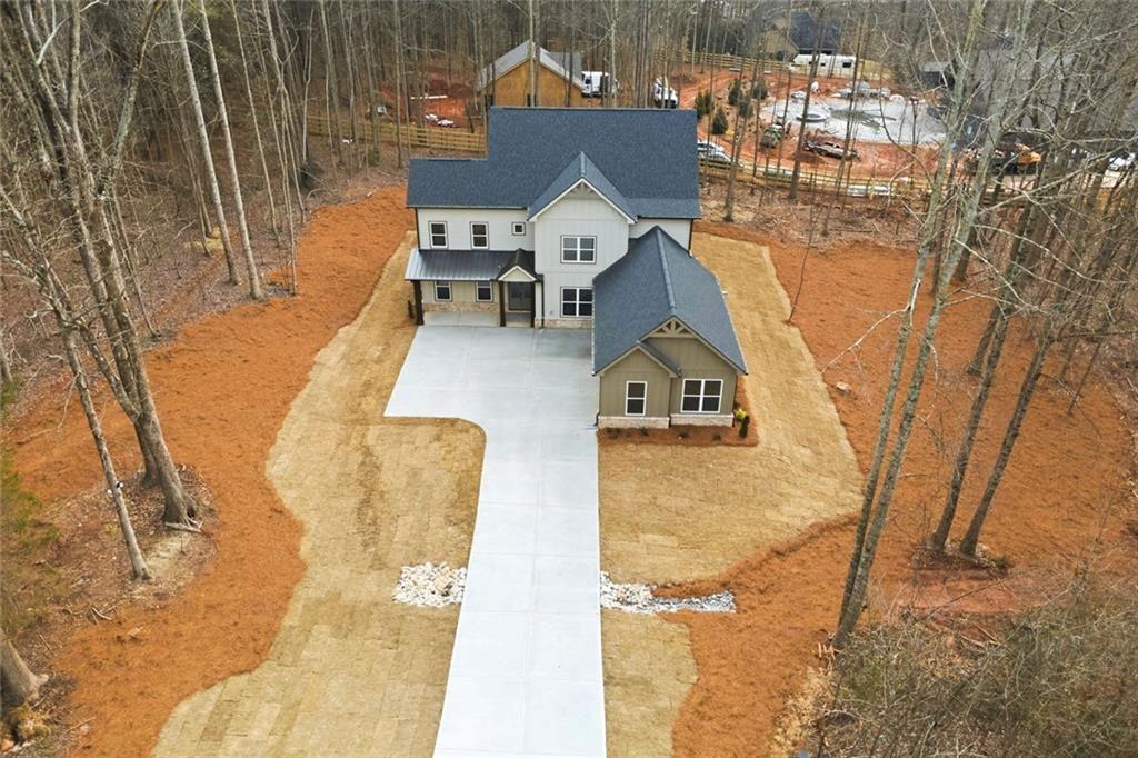 730 Primrose Lane Pendergrass, GA 30567 - Photo 39 of 40 aerial view of a house with swimming pool