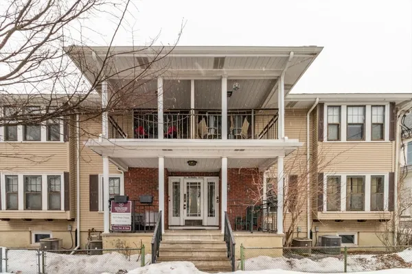 a view of a building with a outdoor space