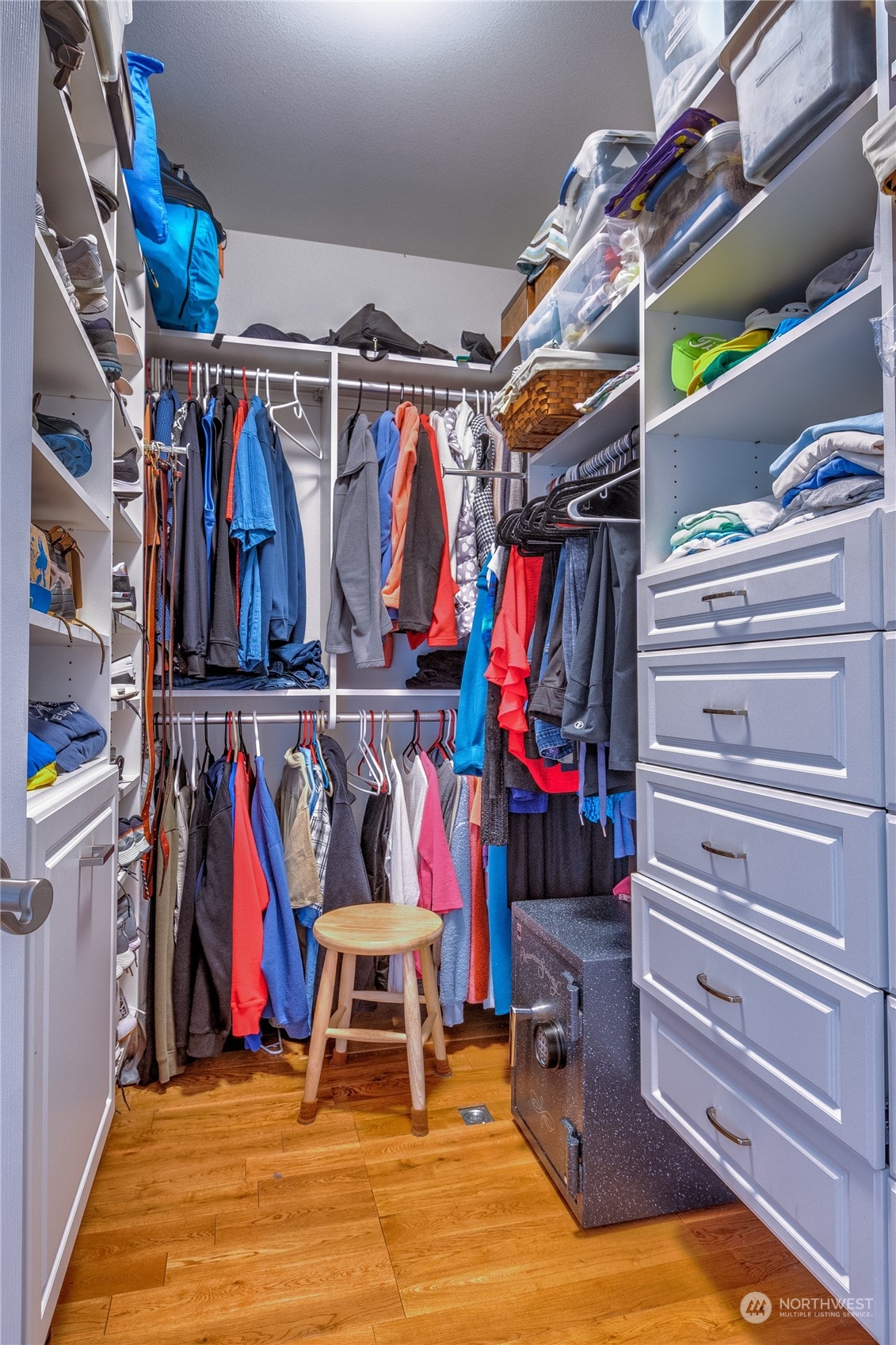 8024 Mercer Court Northeast Lacey, WA 98516 - Photo 16 of 30 a view of walk in closet with clothes and shoes