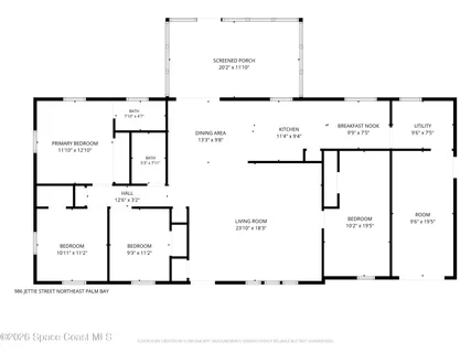 $299,900 | 986 Jettie Street Northeast, Palm Bay, FL 32907